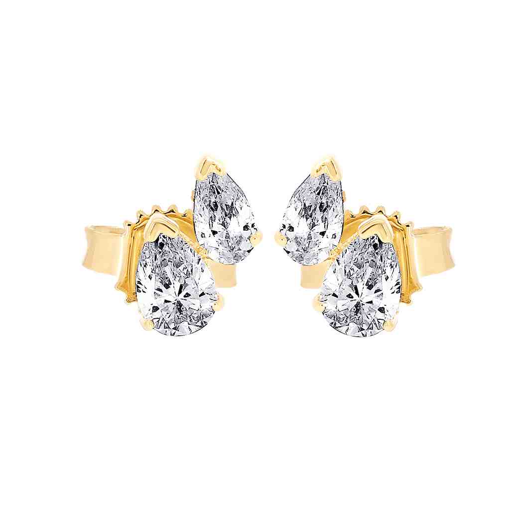 Pear Diamond Stud Earrings ER22205A